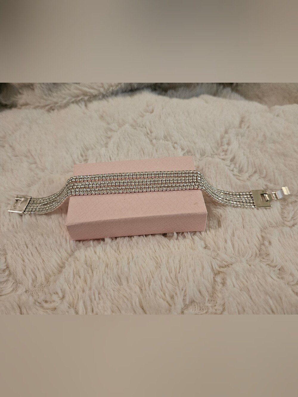 Silver Crystal Multi-Row Bracelet Watch Bracelet - Women Accessories